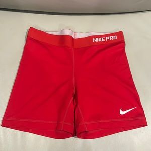 Nike Pro shorts red